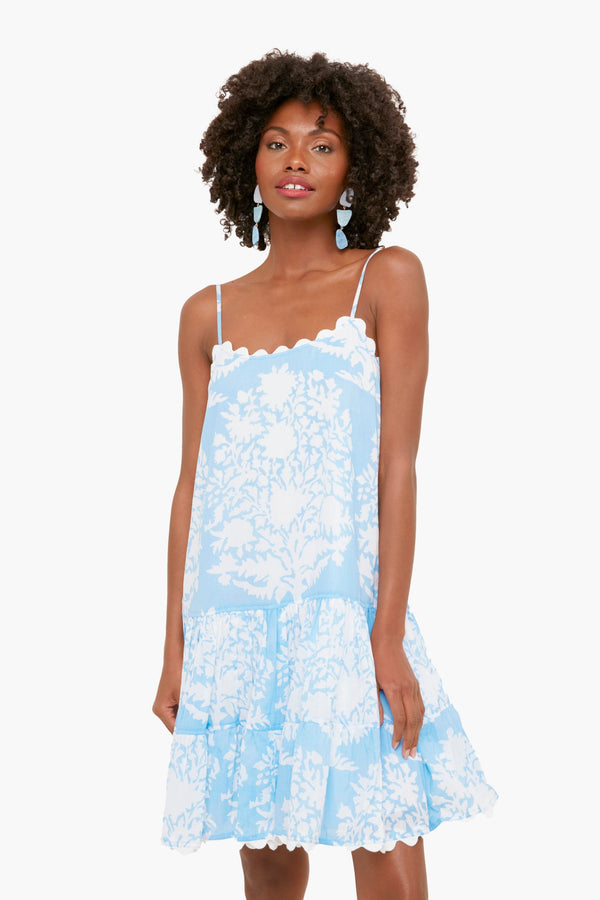 Strappy Dress In Palladio Print, Indian Cotton Long Gown, Indian Cotton Dress, printed Dress