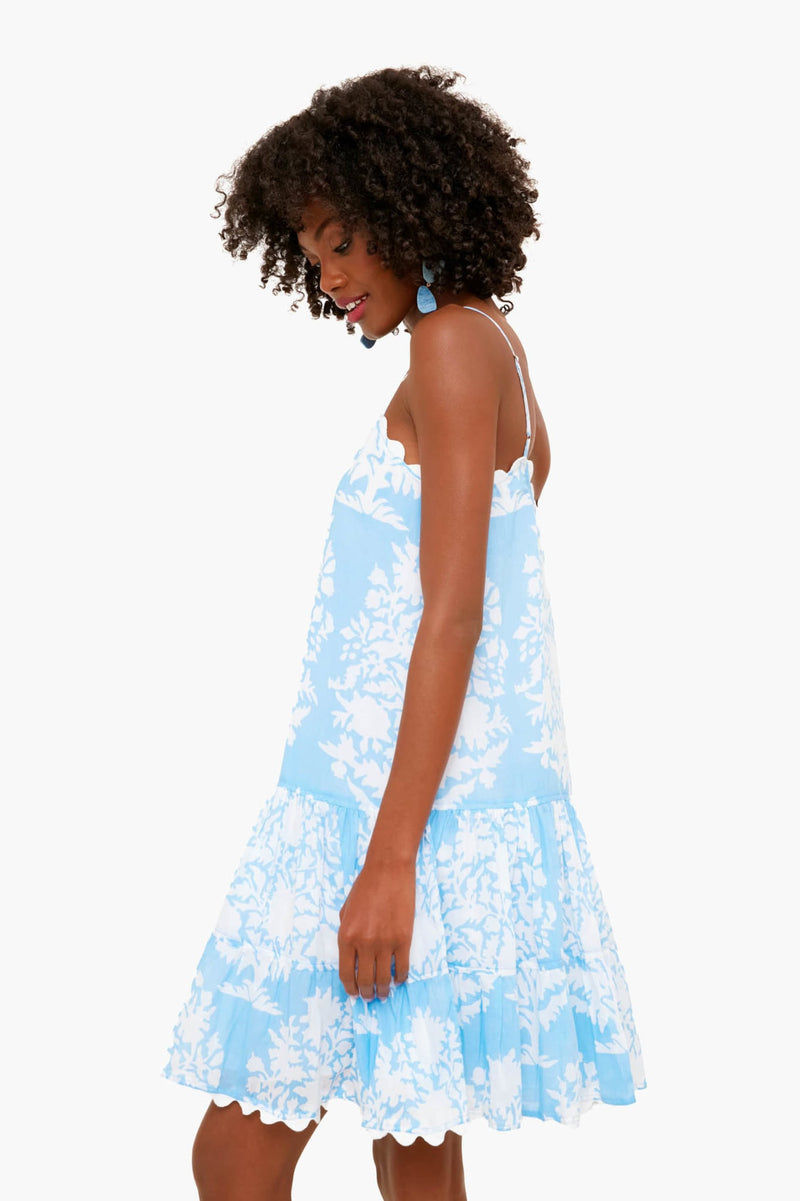 Strappy Dress In Palladio Print, Indian Cotton Long Gown, Indian Cotton Dress, printed Dress