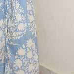 Strappy Dress In Palladio Print, Indian Cotton Long Gown, Indian Cotton Dress, printed Dress