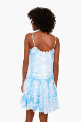 Strappy Dress In Palladio Print, Indian Cotton Long Gown, Indian Cotton Dress, printed Dress