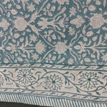 Teal Grey Tablecloth