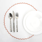 White Scallop Embroidery Reversible Placemat