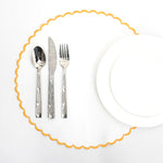 White Scallop Embroidery Reversible Placemat