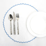 White Scallop Embroidery Reversible Placemat