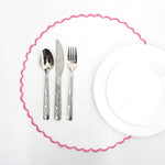 White Scallop Embroidery Reversible Placemat