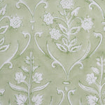 Pear Green Scallop Embroidery Napkins