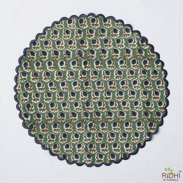 Basil Green, Peacock Blue Placemat