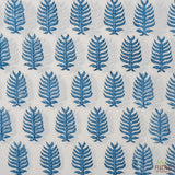Cerulean Blue Leaf Print Placemat