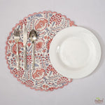 Pigeon Blue, Flamingo Pink Placemat