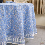 Cornflower Blue Round Tablecloth
