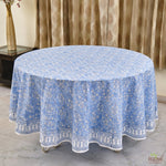Cornflower Blue Round Tablecloth