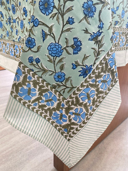 Laurel and Army Green Tablecloth