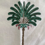 Forest Green and White India Hand Block Palm