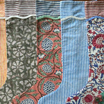 FABRICSG Mix Bag of Indian Floral Hand Block Printed Cotton Cloth Christmas Stocking, Christmas Decor, Handmade Decor, BOHO, , Gift for her, gifts