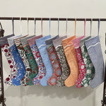 FABRICSG Mix Bag of Indian Floral Hand Block Printed Cotton Cloth Christmas Stocking, Christmas Decor, Handmade Decor, BOHO, , Gift for her, gifts