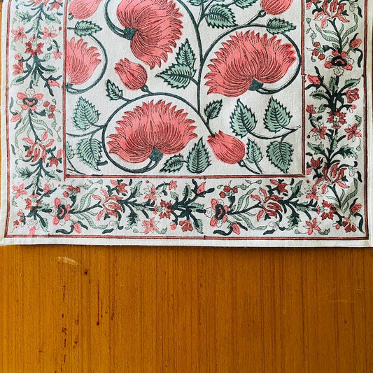 Coral and Turquoise Green Table Runners