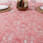 Sweet Pink Round Tablecloth