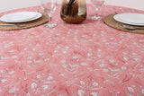 Sweet Pink Round Tablecloth