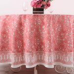 Sweet Pink Round Tablecloth