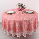 Sweet Pink Round Tablecloth
