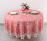 Sweet Pink Round Tablecloth