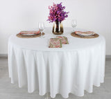 White Round Tablecloth