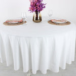 White Round Tablecloth