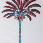 Red Palm Tree Round Tablecloth