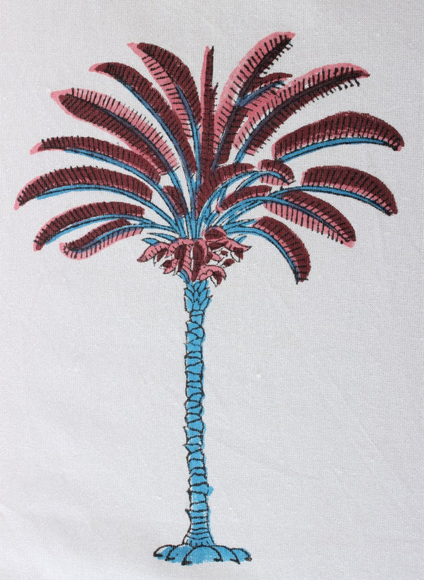 Red Palm Tree Round Tablecloth