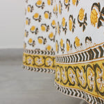 Vintage Yellow Drip Flower Round Tablecloth