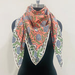 Mix and Match Bo-Ho Indian Floral Hand Block Printed Soft Cotton Cloth square Scarf