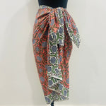 Mix and Match Indian Floral Hand Block Printed Cotton Cloth Sarong/Pareo