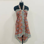 Mix and Match Bo-Ho Indian Floral Hand Block Printed Soft Cotton Cloth Sarong/Pareo