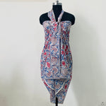 Mix and Match Indian Floral Hand Block Printed Cotton Cloth Sarong/Pareo