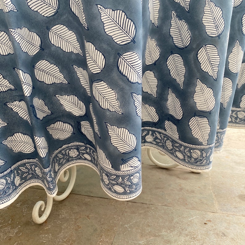 Stone Blue Round Tablecloth