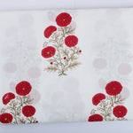 Falun Red Hand-Block Printed Cotton Cloth