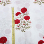 Falun Red Hand-Block Printed Cotton Cloth