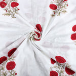 Falun Red Hand-Block Printed Cotton Cloth