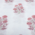 Salmon Pink Big Buta Hand- Block Printed Cotton Cloth