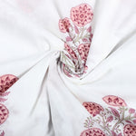 Salmon Pink Big Buta Hand- Block Printed Cotton Cloth