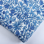 Dark Royal Blue Hand-Block Printed Cotton Cloth