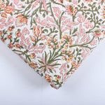 Sassy and Salmon Pink Hand-Block Printed Cotton Cloth