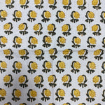 Vintage Yellow Drip Flower Indian Floral Hand Block Printed Cotton Cloth Napkins Size 20x20" Set of 4,6,12,24,48 Wedding Events Home Gifts