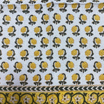 Vintage Yellow Drip Flower Indian Floral Hand Block Printed Cotton Cloth Napkins Size 20x20" Set of 4,6,12,24,48 Wedding Events Home Gifts