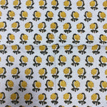 Vintage Yellow Drip Flower Indian Floral Hand Block Printed Cotton Cloth Napkins Size 20x20" Set of 4,6,12,24,48 Wedding Events Home Gifts