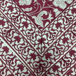 Deep Pruce Indian Floral Hand Block Printed Cotton Cloth Border Napkins Size 20x20"