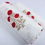 Falun Red Hand-Block Printed Cotton Cloth