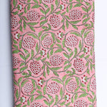 Strawberry Pink Hand-Block Printed Cotton Cloth