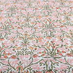 Sassy and Salmon Pink Hand-Block Printed Cotton Cloth