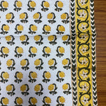 Vintage Yellow Drip Flower Indian Floral Hand Block Printed Cotton Cloth Napkins Size 20x20" Set of 4,6,12,24,48 Wedding Events Home Gifts